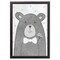 12" x 16" Little Bear Framed Wall Art, Contemporary Home Décor for Baby or Child's Room, Glass Facing and Hanging Hardware Included